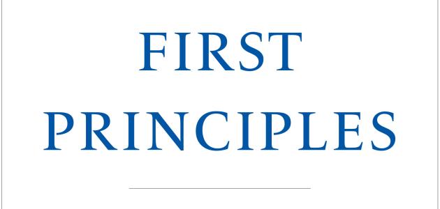 First Principles Book Cover