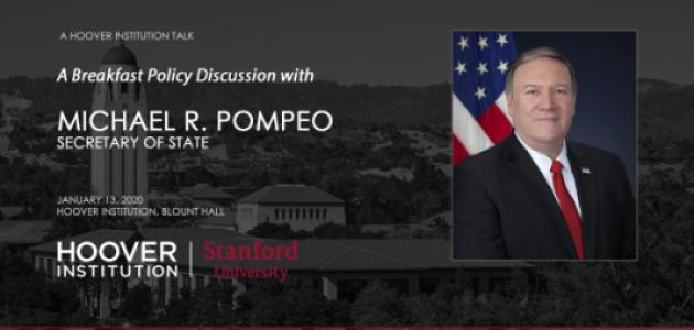 Image for A Breakfast Policy Discussion With Secretary Of State Michael R. Pompeo