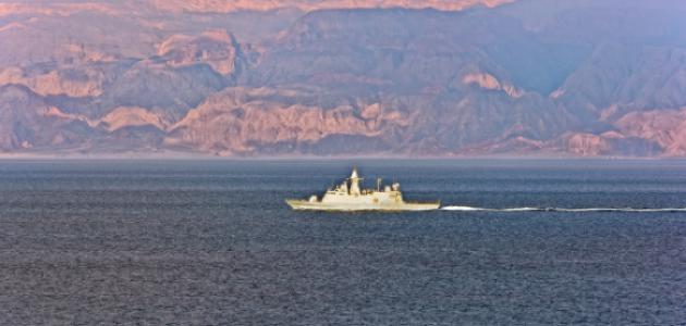 Navy boat patrolling in the Gulf of Aqaba