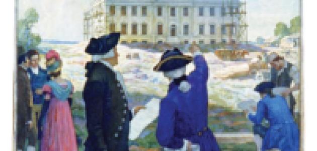 Building the First White House, by N. C. Wyeth.