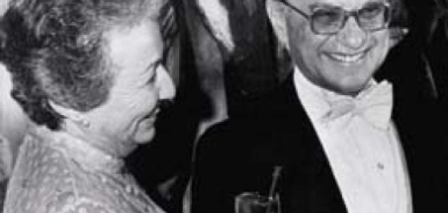 Rose and Milton Friedman at the Nobel ball, 1976