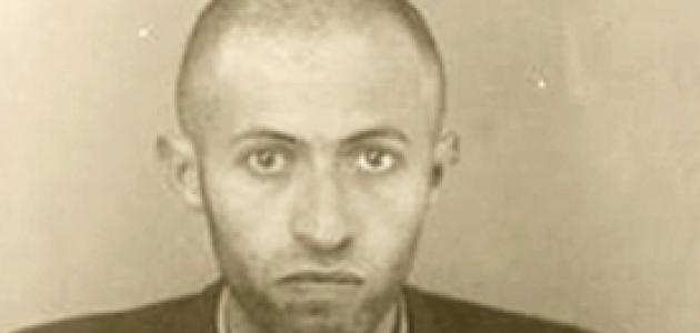 Menachem Begin pictured in his secret-police mug shot