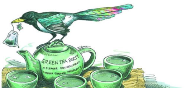 bird on teapot