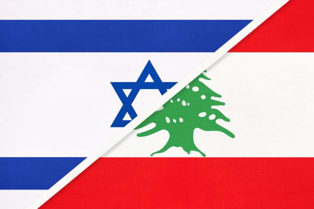  Lebanon/Israel flags