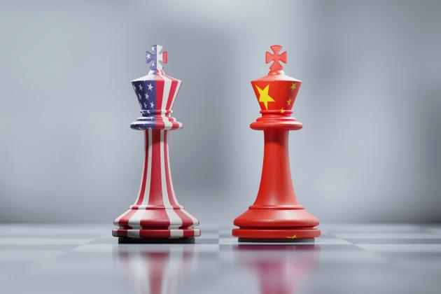 US and China Chess Pieces 