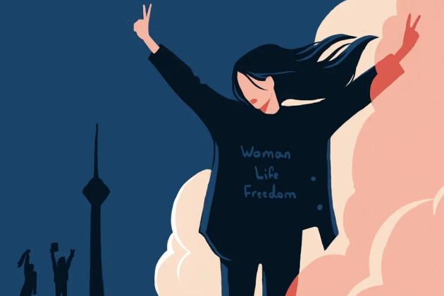  "Woman Life Freedom" - a poster by baharillu. © @baharillu 