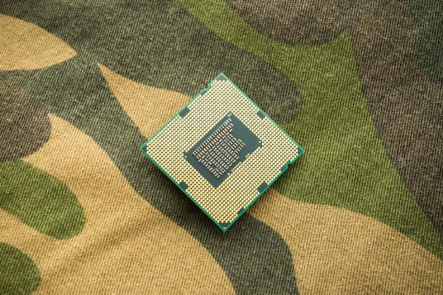 computer chip on camo background