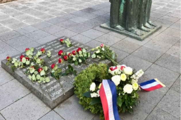 The Mittelbau-Dora Concentration Camp Along With Commemorative Wreath From The US Consulate On Behalf Of American People