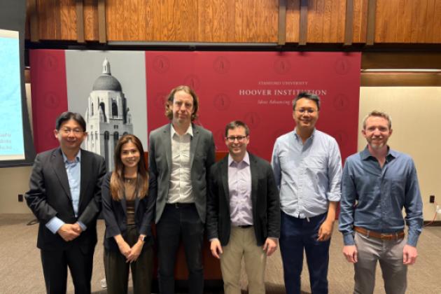 Workshop on Modern China and Taiwan speakers (left to right): Hsiao-ting Lin, Florence Mok, David Brophy, Matthew Lowenstein, James Lin, and Joshua Freeman.
