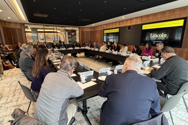 Participants in a day-long symposium on the policy implications of AI are seen in Hoover’s Washington, D.C. offices on December 9, 2025.