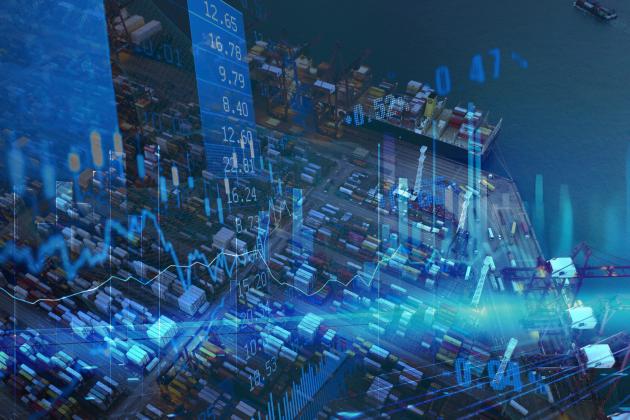 Global Commerce and Business logistics stock photo