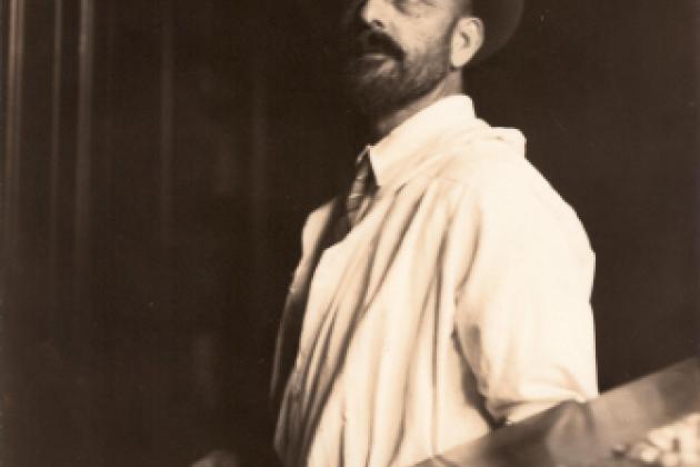 Zygmunt Iwanowski in his studio circa 1930 (Zygmunt Iwanowski Papers)