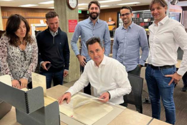 The Vice Governor Of Cordoba, Argentina Views The Juan Domingo Perón Papers While Visiting The Hoover Institution Library & Archives