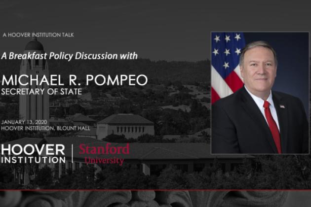 Image for A Breakfast Policy Discussion With Secretary Of State Michael R. Pompeo