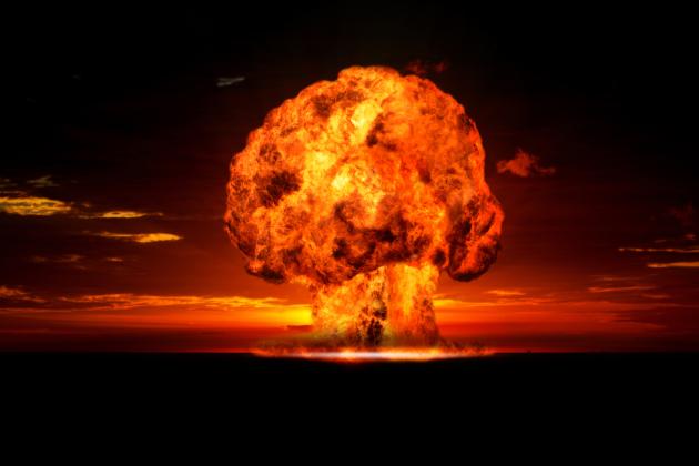 Nuclear bomb's tell-tale mushroom cloud