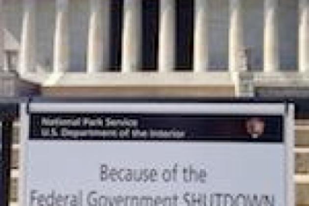 The Lincoln Memorial is closed due to the federal government shutdown