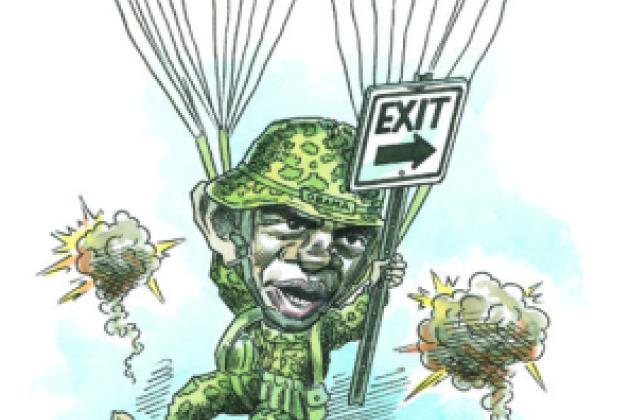 man in parachute