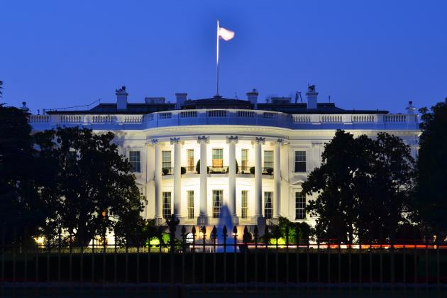 White House at night