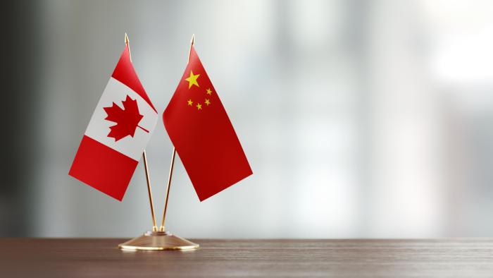 China and Canada Flags