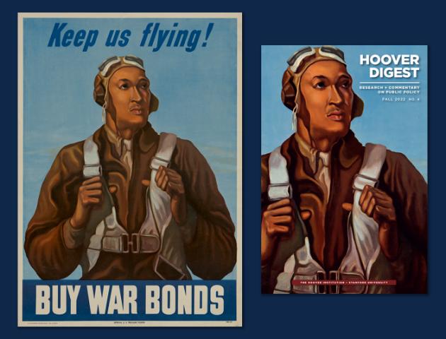 Comparison of Poster US 7434 and Hoover Digest cover
