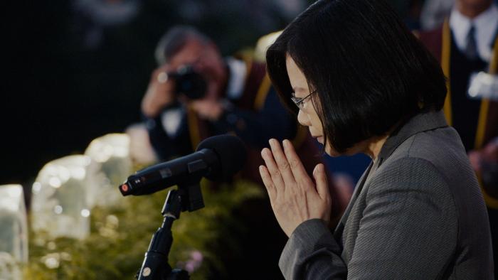 Caption: Taiwan's first woman President, Tsai Ing-wen, in a scene from "Invisible Nation," directed by Vanessa Hope. Photo: Laura Hudock. Courtesy: Invisible Nation.