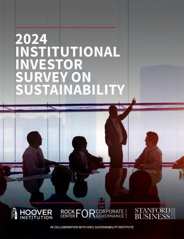 2024 Institutional Investor Survey On Sustainability