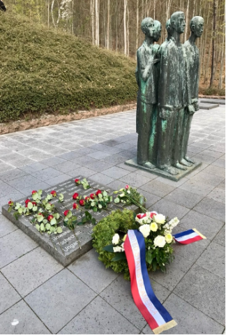 The Mittelbau-Dora Concentration Camp Along With Commemorative Wreath From The US Consulate On Behalf Of American People