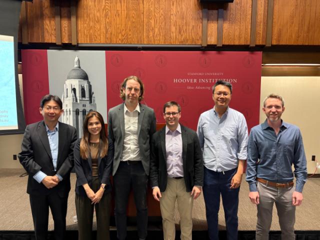 Workshop on Modern China and Taiwan speakers (left to right): Hsiao-ting Lin, Florence Mok, David Brophy, Matthew Lowenstein, James Lin, and Joshua Freeman.