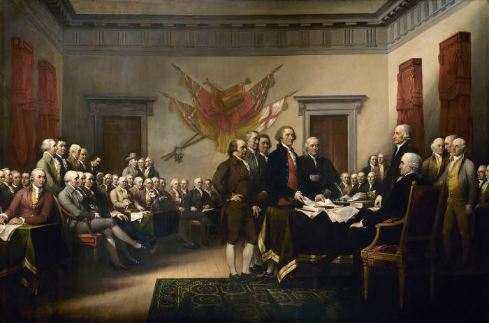 declaration of independence  by john trumbull image