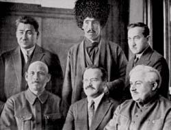 Soviet premier Vyacheslav Molotov and Uzbek party leaders