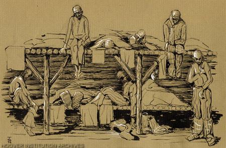 Thomas Sgovio&#039;s drawing of the harsh conditions in the Soviet Gulag (1972)