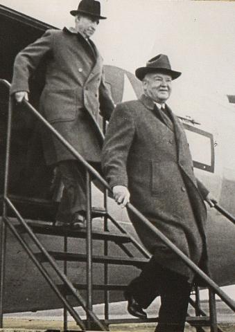 Herbert Hoover (right) and Hugh Gibson