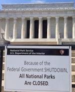 The Lincoln Memorial is closed due to the federal government shutdown