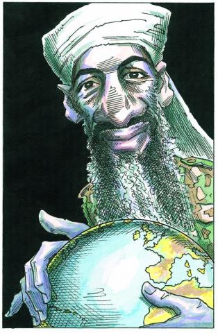 Bin Laden holding world