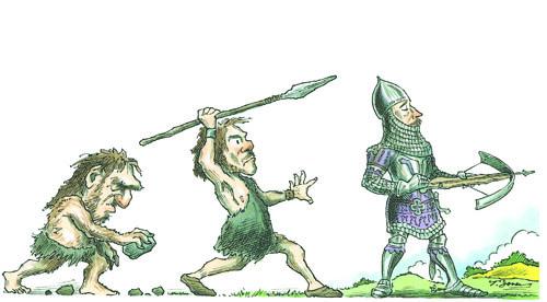 men with different weapons
