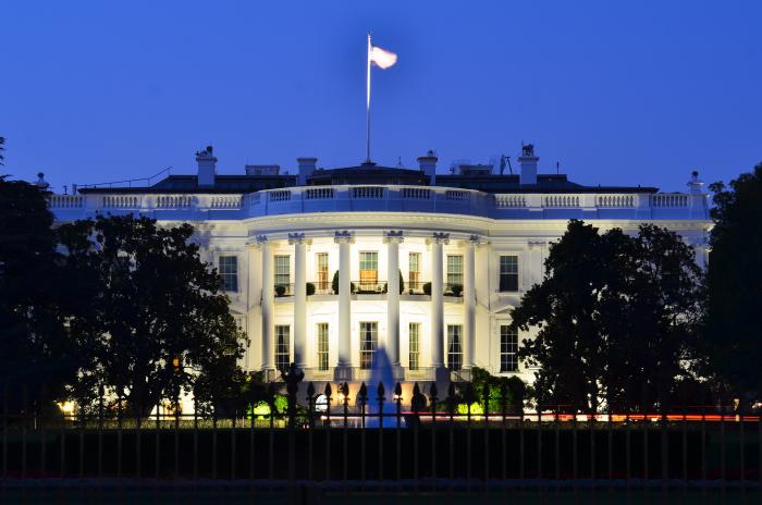 White House at night