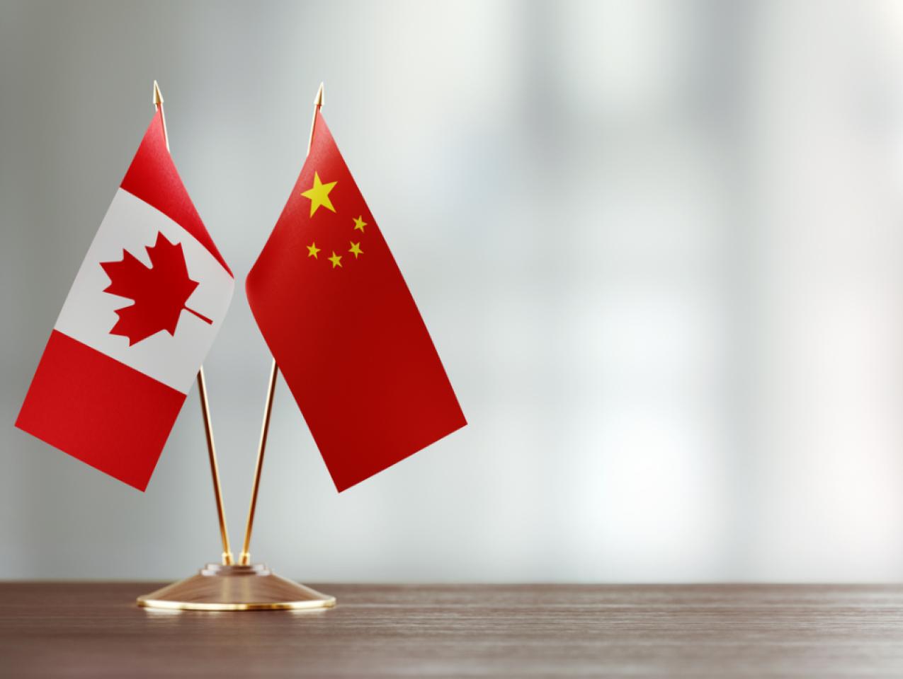 China and Canada Flags
