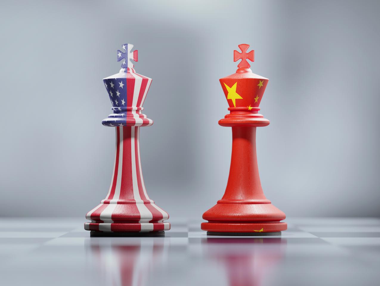 US and China Chess Pieces 