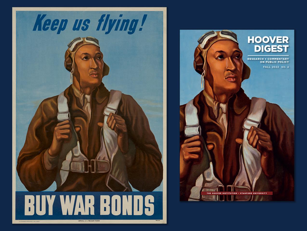 Comparison of Poster US 7434 and Hoover Digest cover