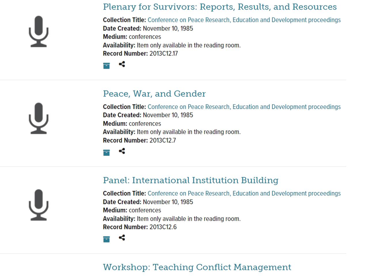 Conference on Peace Research, Education and Development proceedings