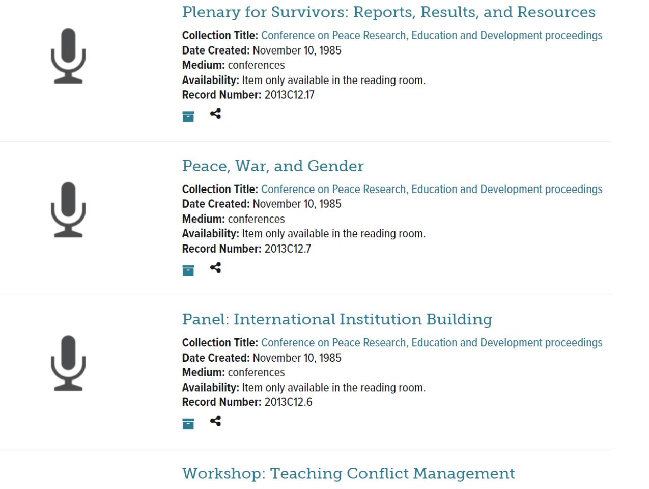 Conference on Peace Research, Education and Development proceedings