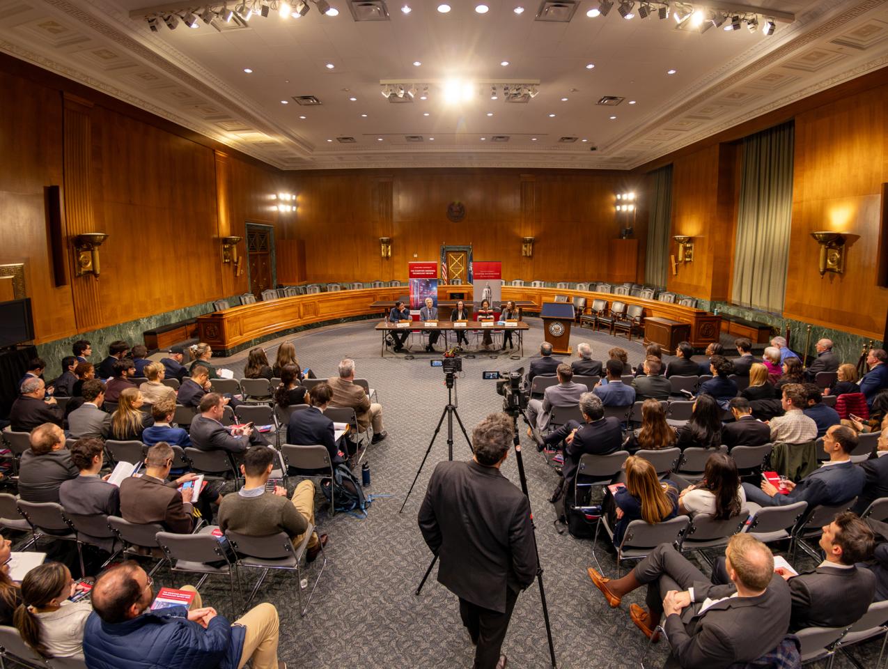 Stanford and Hoover Institution contributors to the Stanford Emerging Technology Review are seen on Capitol Hill on February 25, 2025. (DMV Productions)