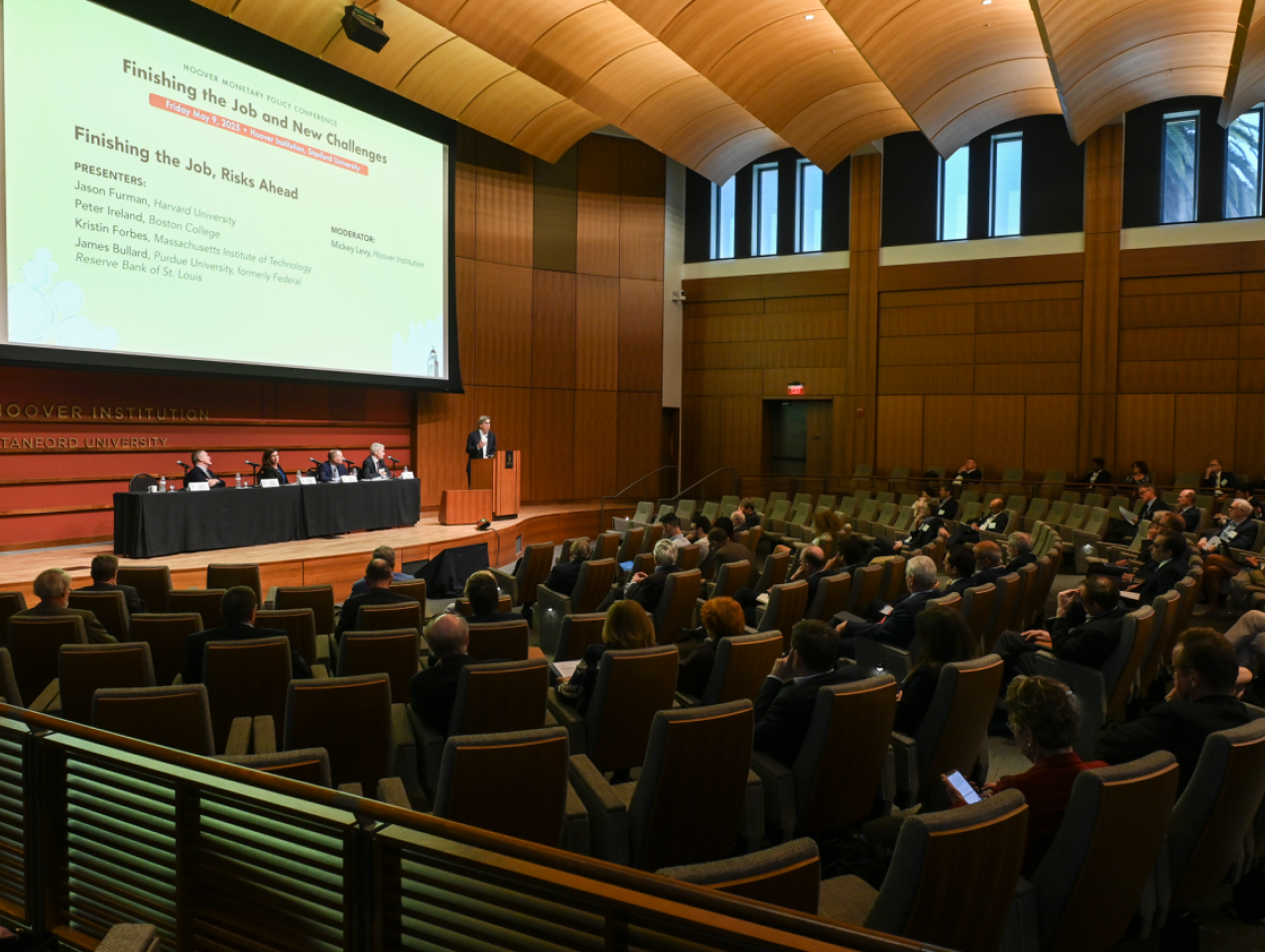 Attendees of Finishing the Job and New Challenges are seen in Hauck Auditorium on May 9, 2025. (Patrick Beaudouin)