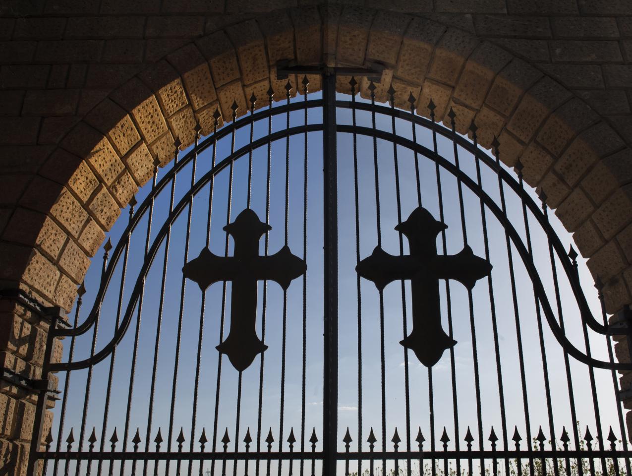 Mor Gabriel Syriac Monastery near Midyat town, southeastern Turkey - stock photo