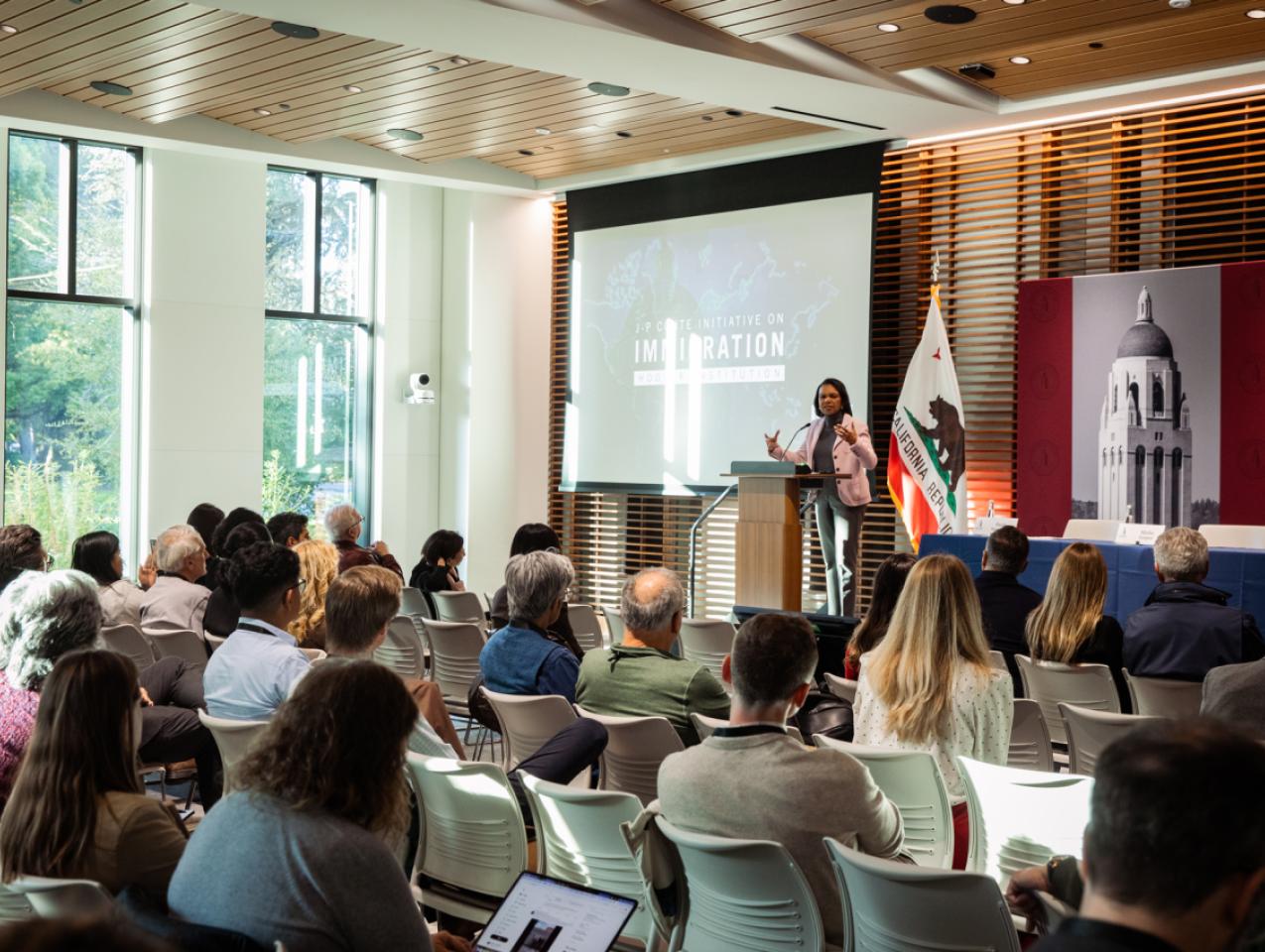 Participants at the Immigration Policy and Economics of Innovation conference on January 22, 2026. (Patrick Beaudouin)