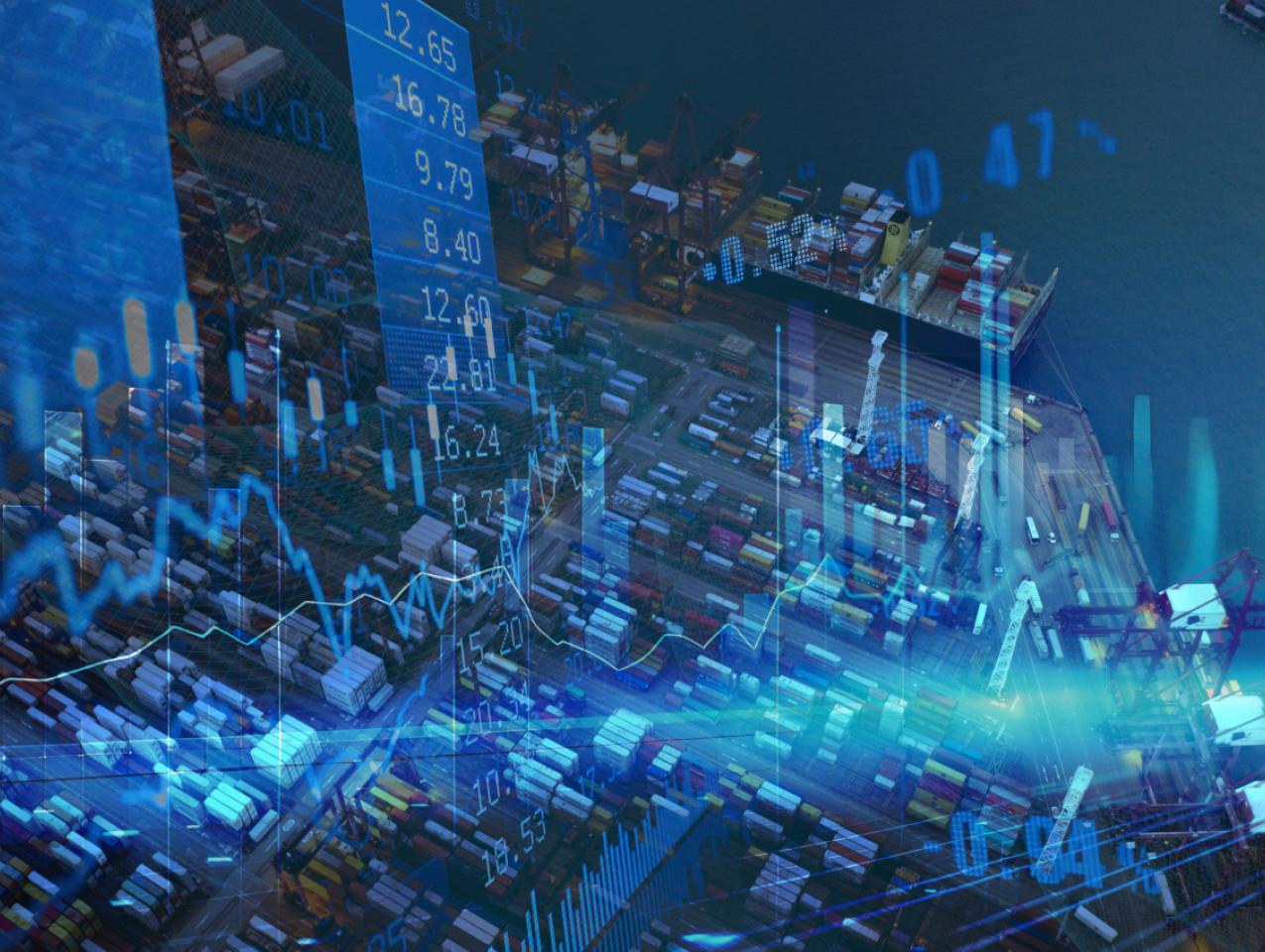 Global Commerce and Business logistics stock photo