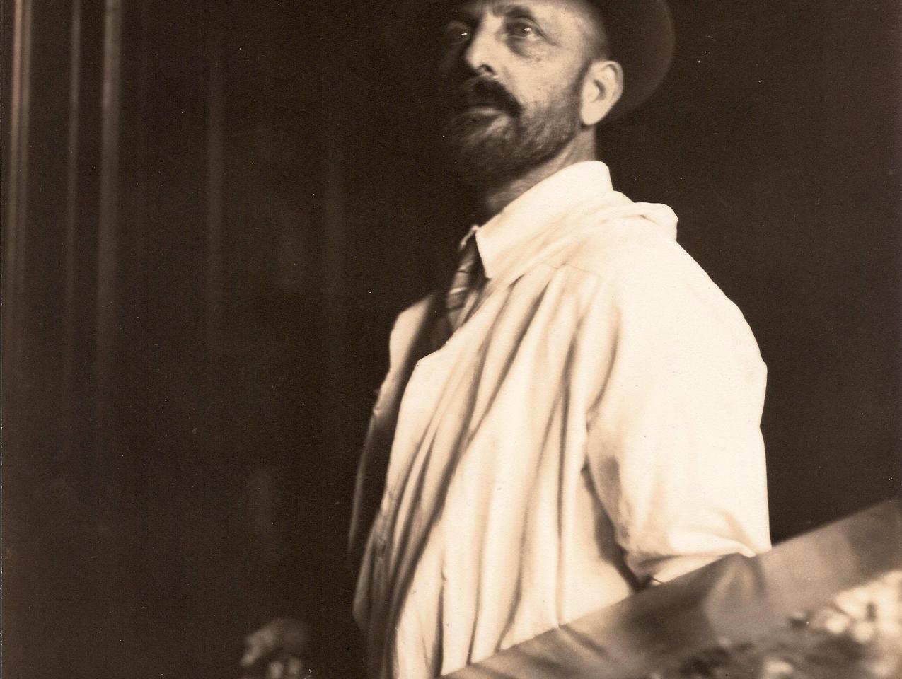 Zygmunt Iwanowski in his studio circa 1930 (Zygmunt Iwanowski Papers)