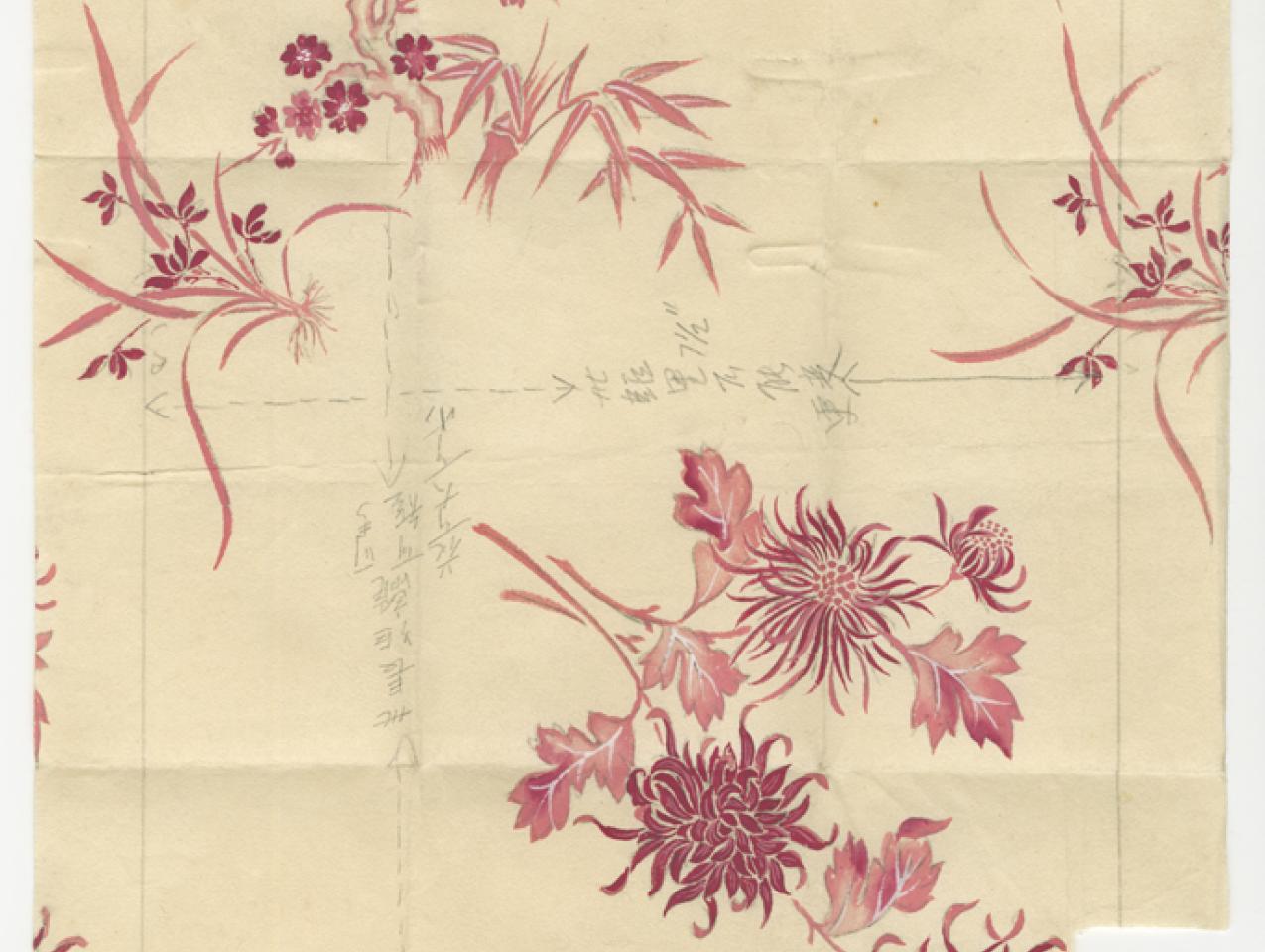 A 1956 stationary sample from the Zhang Shuqi collection.