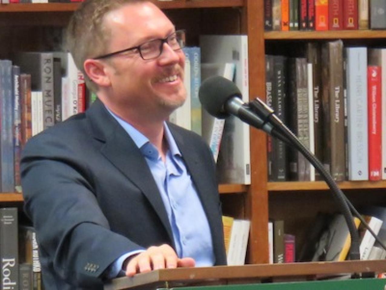 Charles King speaking at Politics &amp; Prose in Washington, DC, 2014 (Image courtesy of Taylordw via Wikimedia Commons)