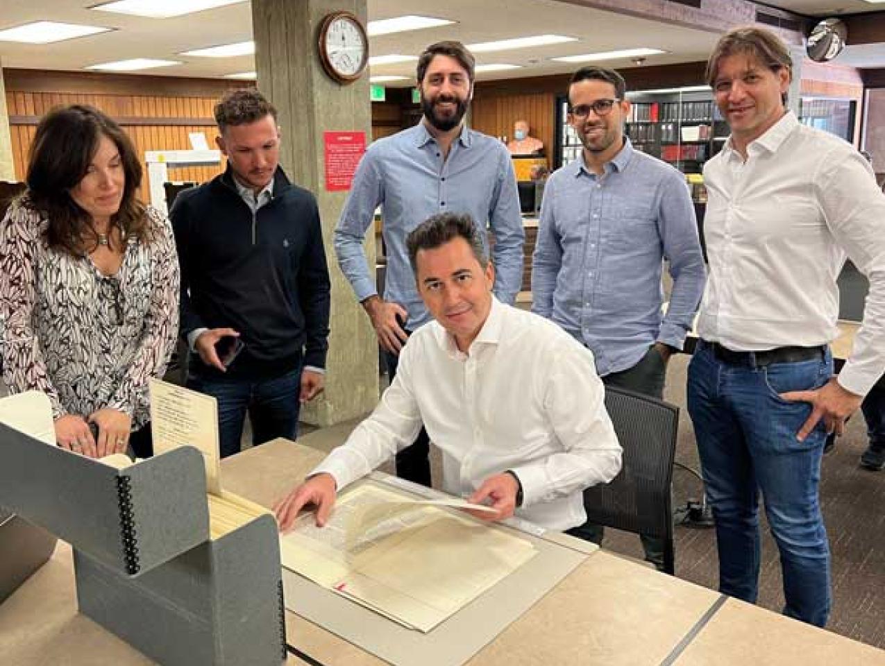 The Vice Governor Of Cordoba, Argentina Views The Juan Domingo Perón Papers While Visiting The Hoover Institution Library & Archives